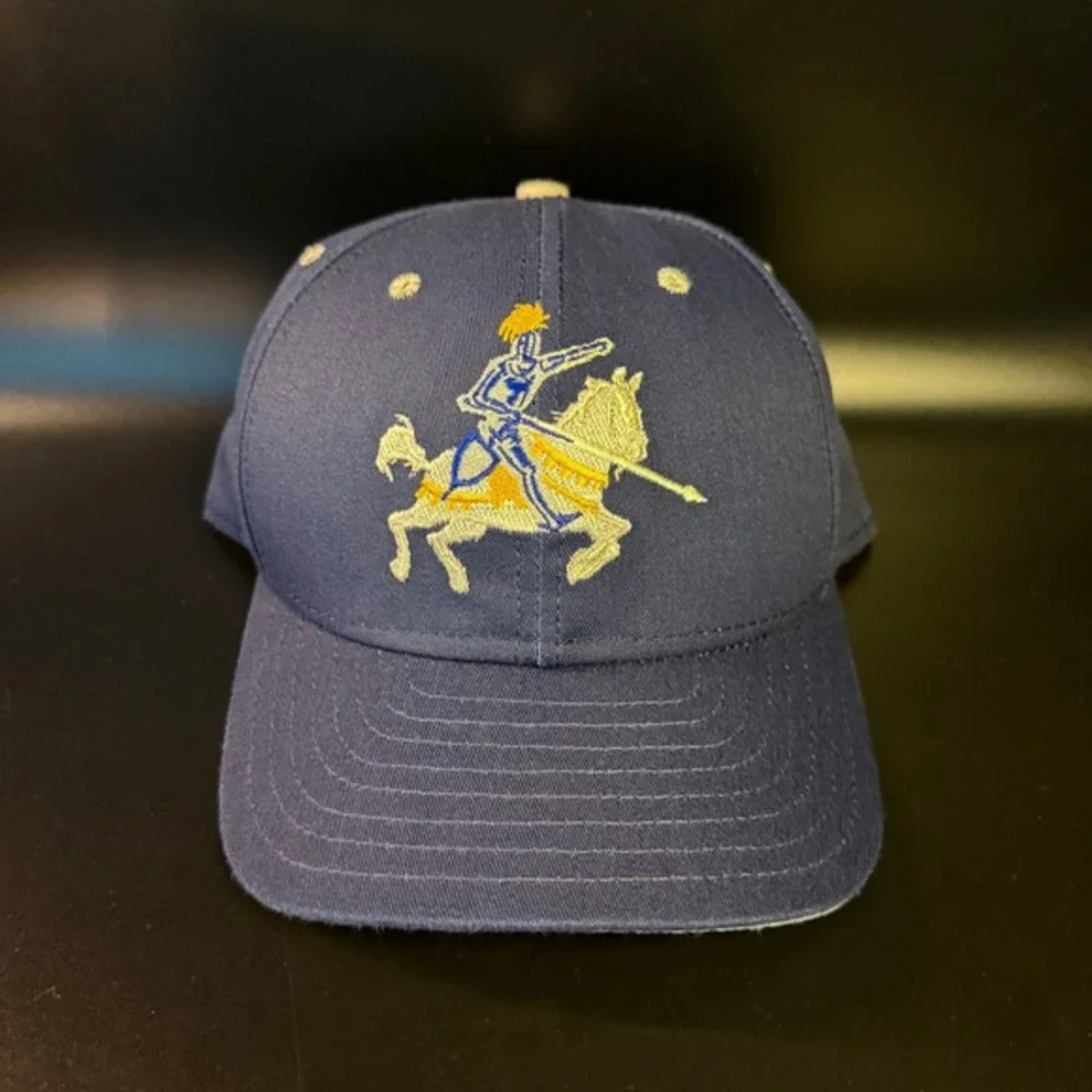 L.I. Long Knights 1971 Navy Blue Cotton Twill Baseball Hat Mens M/L